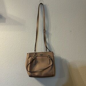 Guess pink shoulder bag with crossbody strap and matching wallet